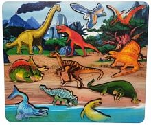 Рамка-вкладыш "Мир динозавров" 11 дет. арт.8412 /52