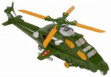 Игр. пласт. на бат. военный вертолёт, PVC 16x14x42 см, 2 вида, арт. KY80306-4.