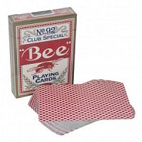 Карты игральные "Bee" 54 (картон 300G blue core) /12