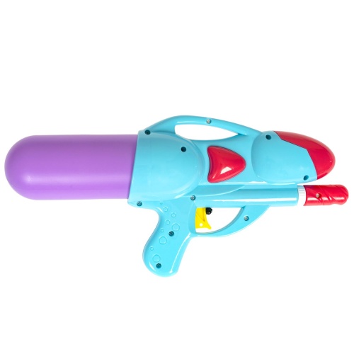 Водный пистолет с помпой Bondibon "Наше Лето", РАС 37х18,3х6,5 см, голубой, арт.6311. фото 2