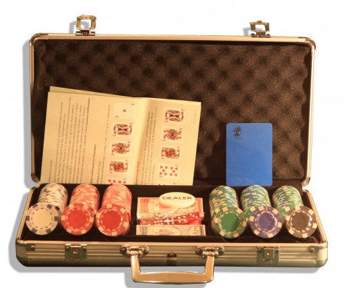 "Diсe 300",  Профессиональный набор для игры в покер.  300фишек по 11,5 грамм без номинала. 2 колоды карт. фото 3