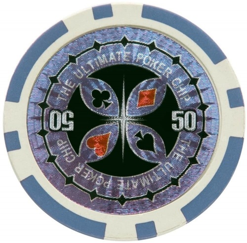 "Ultimate 500 Silver",  Профессиональный набор для игры в покер. фото 7